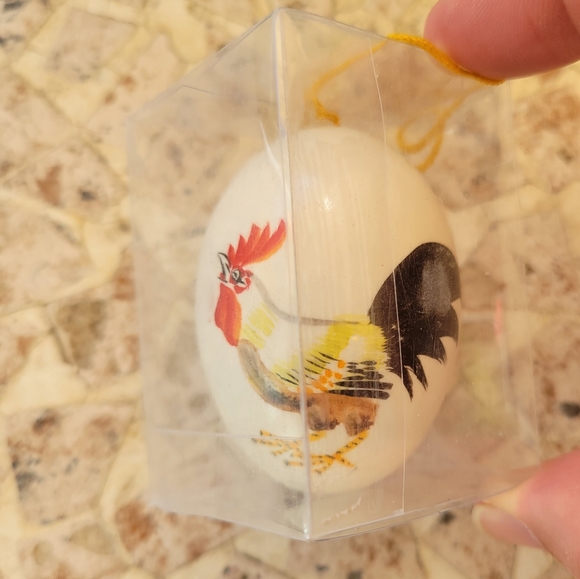 VINTAGE Decorative Ornamental Chicken Eggs Rooster design Ornament Holiday - Picture 13 of 16